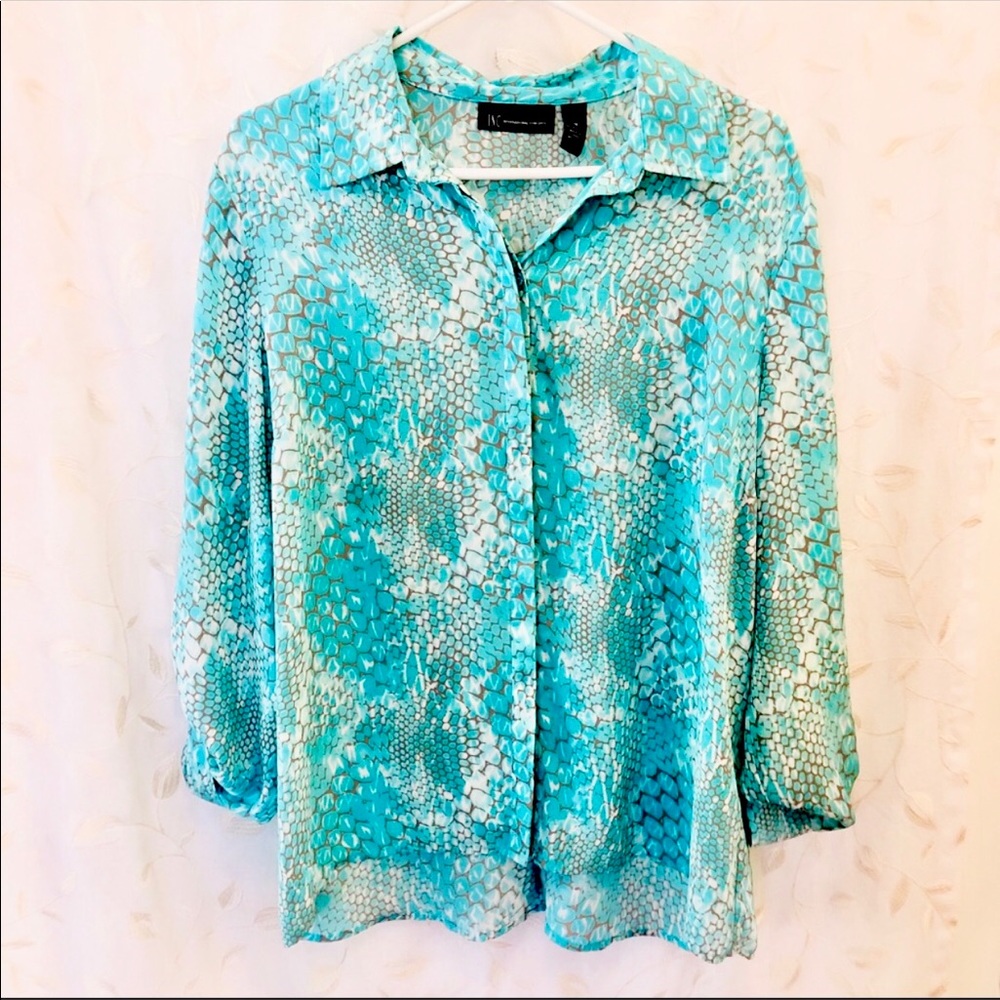 INC INTERNATIONAL CONCEPTS Mermaid Blouse Size 16